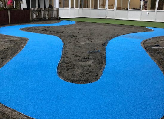 rubber wet pour pathway